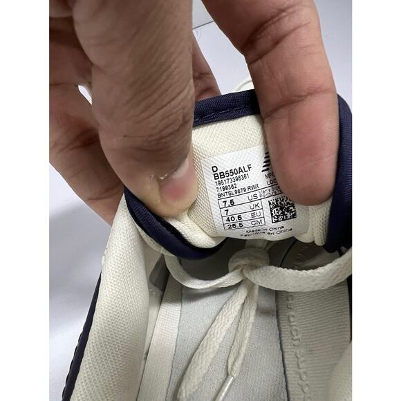 New Balance 550 Navy Aimé Leon Dore BB550ALF Size 7.5 Men 9 Women White Vintage